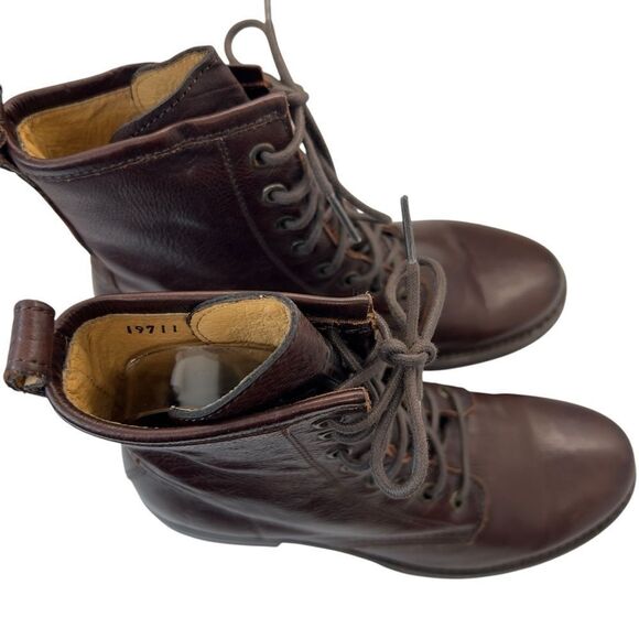 Frye Veronica Combat Boot Bootie lace up 3476276 6b - Picture 7 of 14